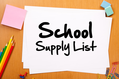 Clarks Creek School Supply Lists 2017-2018