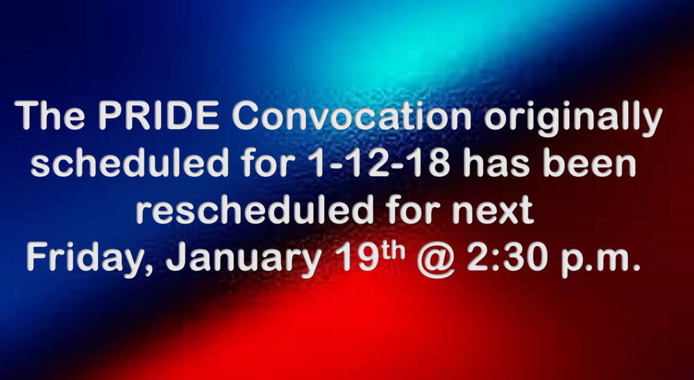 PRIDE Convo Rescheduled!