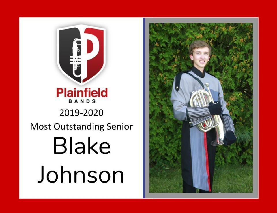 PHS Red Pride Band Most Outstanding Senior, Blake Johnson