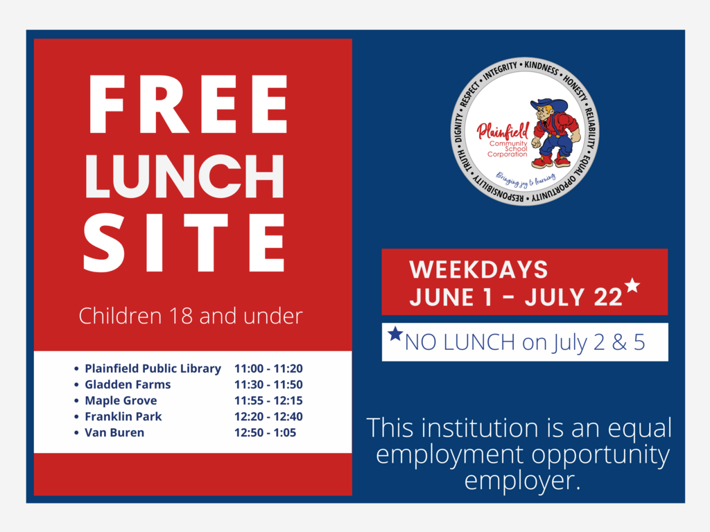 Sites and locations for 2021 free summer lunch program