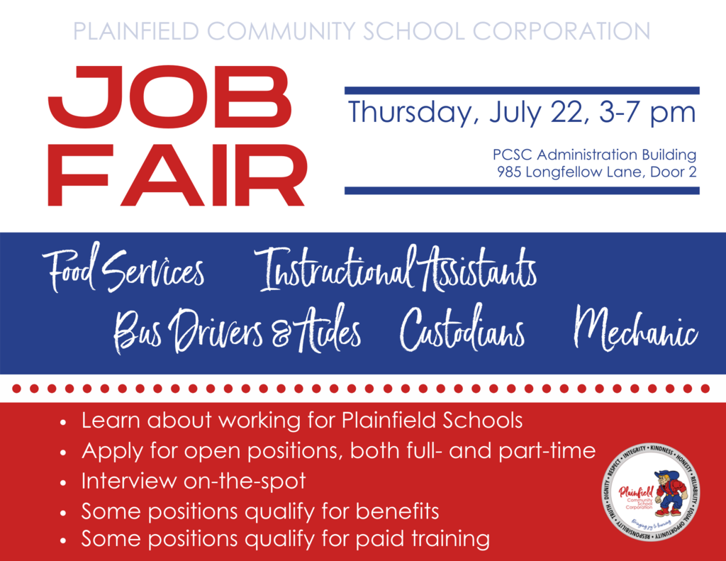 Job Fair: Thursday, July 22, 3-7 pm