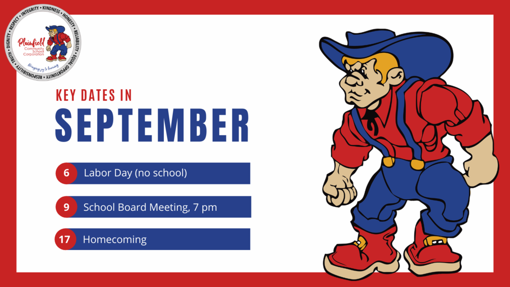 Key dates for September 2021