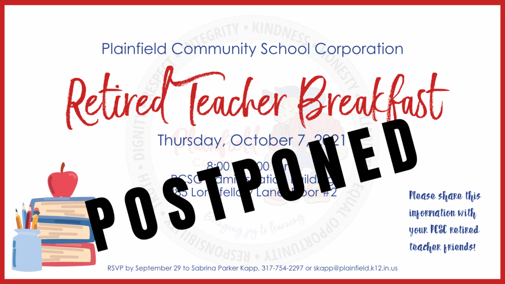 Retired Teacher Breakfast - Postponed 