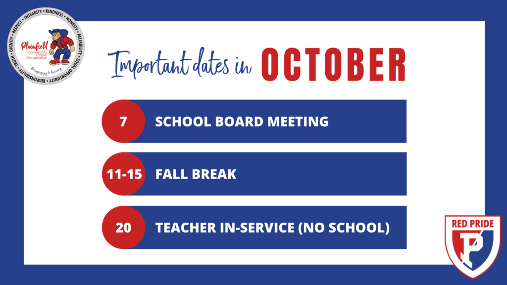 Important dates in October