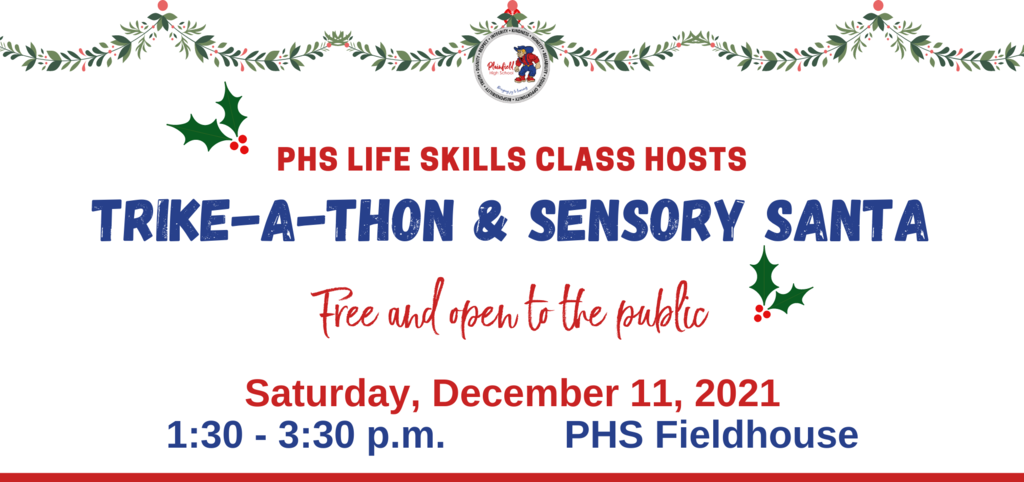 Trike-a-Thon and Sensory Santa, Dec 11 1:30 - 3:30 in the PHS Fieldhouse