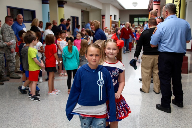 Clarks Creek students present members of the military with cards and letters on Patriot Day