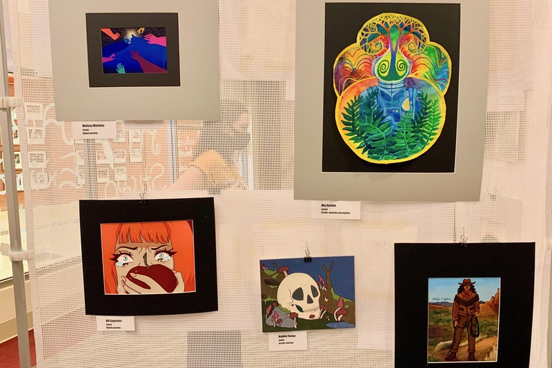 Art displayed for the Spring 2021 AP Studio Art Exhibition