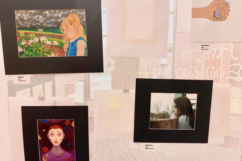 Art displayed for the Spring 2021 AP Studio Art Exhibition