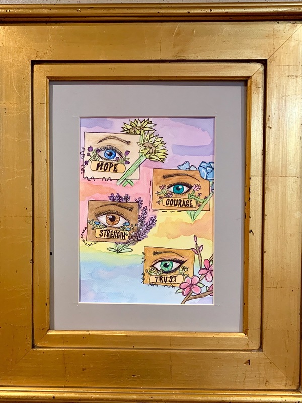 Art displayed for the Spring 2021 AP Studio Art Exhibition