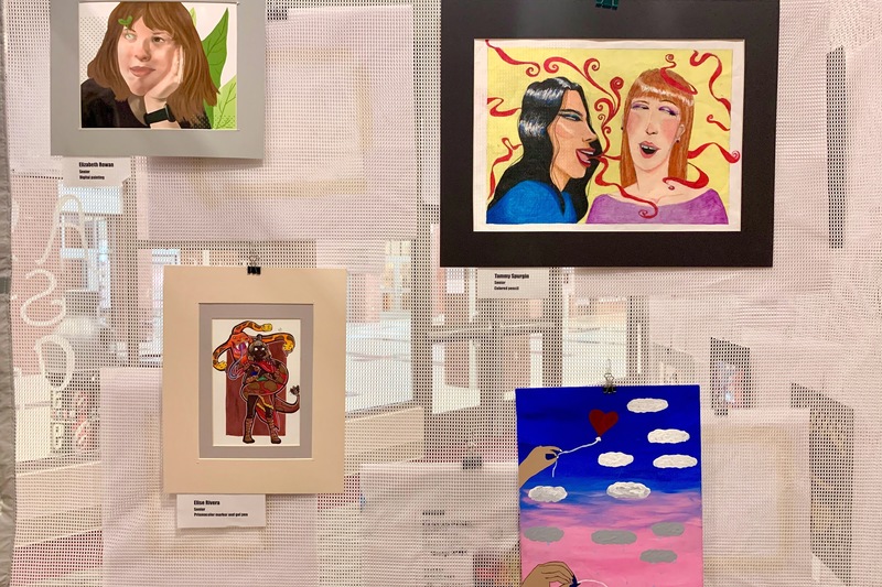 Art displayed for the Spring 2021 AP Studio Art Exhibition