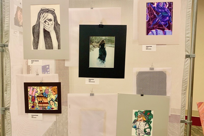 Art displayed for the Spring 2021 AP Studio Art Exhibition