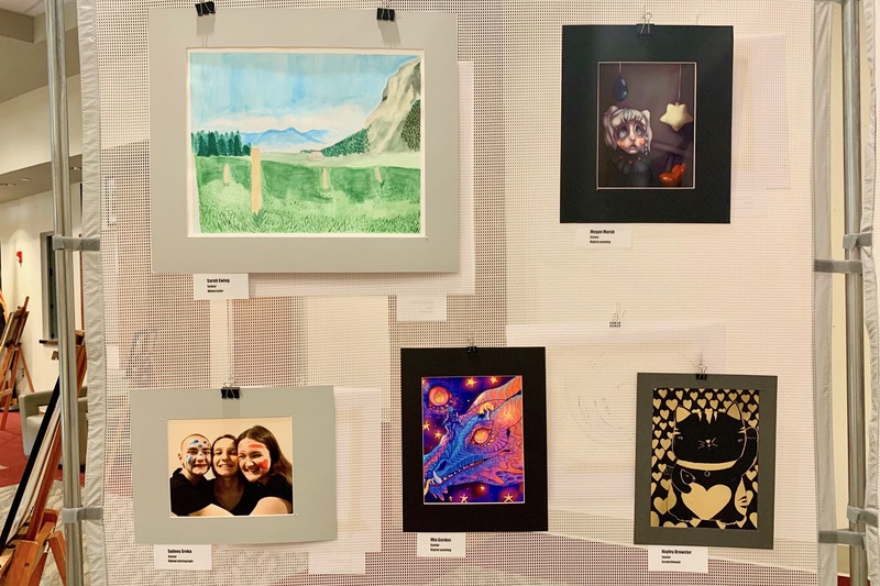 Art displayed for the Spring 2021 AP Studio Art Exhibition