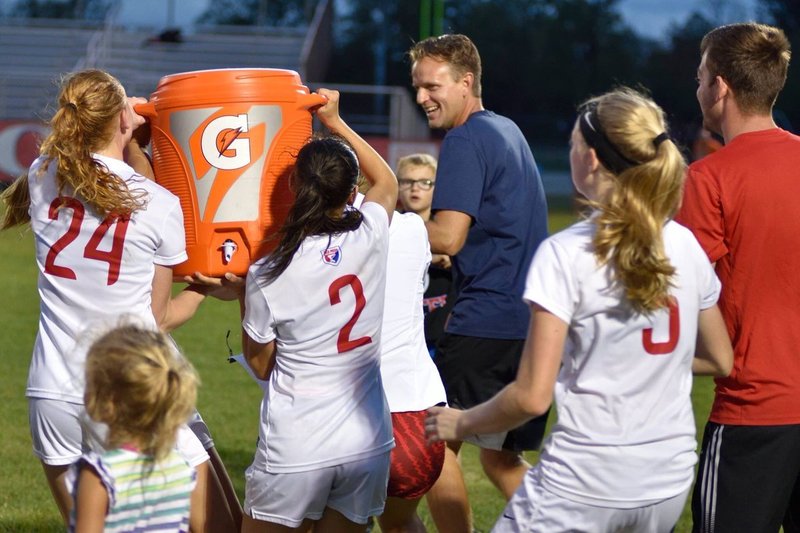 Soccer players are ready to 'dump the Gatorade' on Coach McAdams following their sectional championship