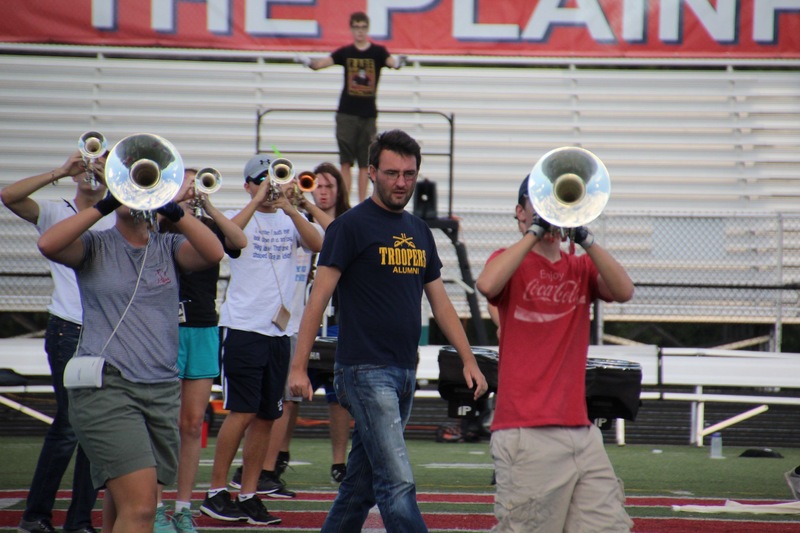 Summer practices are the time when the band focuses on intricate marching maneuvers.