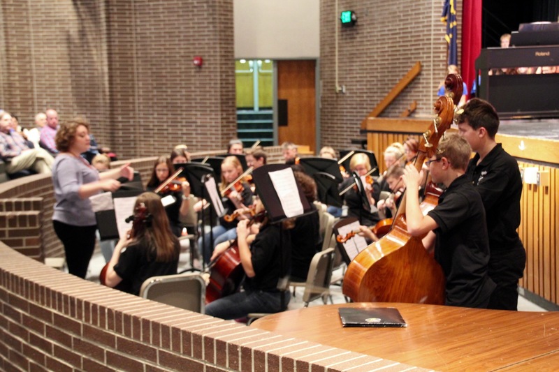 PCMS Orchestra students brought many smiles to the faces of their classmates and guests with their beautiful performance.