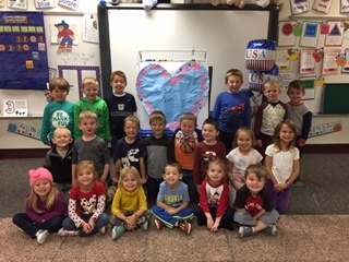 Mrs. Law pre-school class say thank you to our veterans!