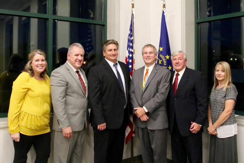 Pictured here, left to right: Katie Chamness, Parliamentarian; Mike Allen, President; Barry Blackwell, 2nd Vice President; Scott Flood, Secretary; Mark Todisco, former trustee and new Clerk-Treasurer of the Town of Plainfield; Jessica Elston, 1st Vice President.