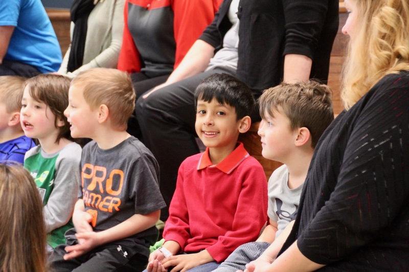 Mrs. Porro's kindergarten class attended the kickoff and learned about the partnerships that brought the Learning Garden to Plainfield.