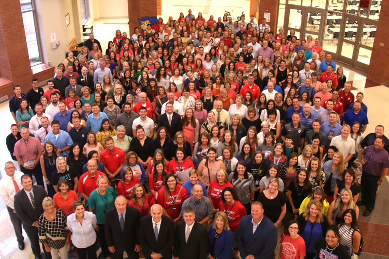 A group photo of PCSC teachers, counselors and administrators