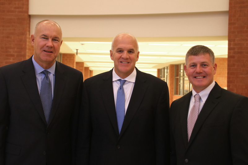 Superintendent Scott Olinger (center) and Assistant Superintendents Jud Wolfe (left) and Pat Cooney (right)