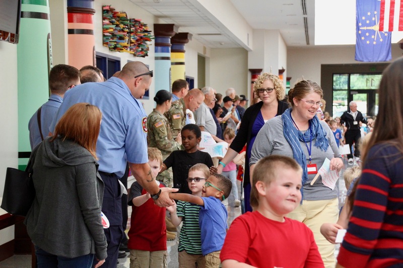 Clarks Creek students passed out thank you cards and letters to their special guests, in observance of Patriot Day