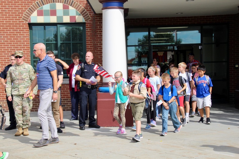 Following the final bell, Clarks Creek students exited the school in silence, paying their final tributes to our veterans and first responders, in remembrance of Patriot Day.