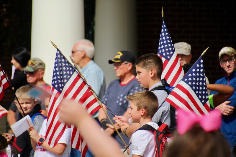 Following the final bell, Clarks Creek students exited the school in silence, paying their final tributes to our veterans and first responders, in remembrance of Patriot Day.