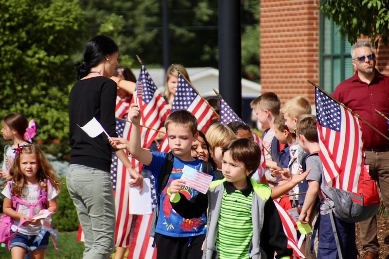 Following the final bell, Clarks Creek students exited the school in silence, paying their final tributes to our veterans and first responders, in remembrance of Patriot Day.