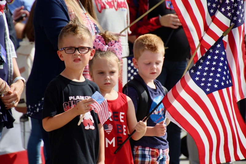 Following the final bell, Clarks Creek students exited the school in silence, paying their final tributes to our veterans and first responders, in remembrance of Patriot Day.