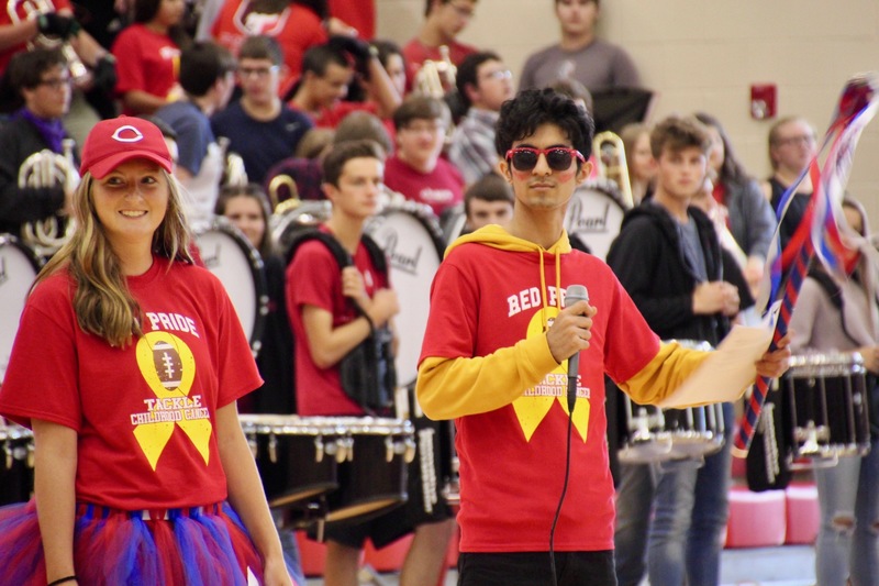 Student Government leaders facilitated the pep session on the afternoon of Homecoming