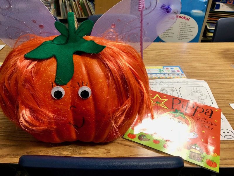 Van Buren kindergarten students created a pumpkin based on reading a book of their choice.