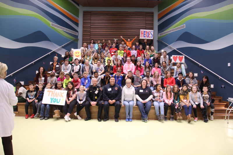 5th grade students thank local heroes from police, fire and 911