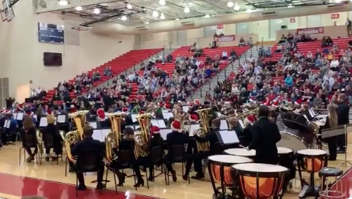 The PHS band performed with other groups as part of their Holiday Concert