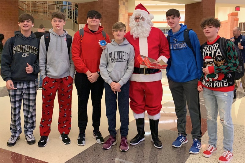 At PHS, Santa handed out candy canes for the final day of exams.